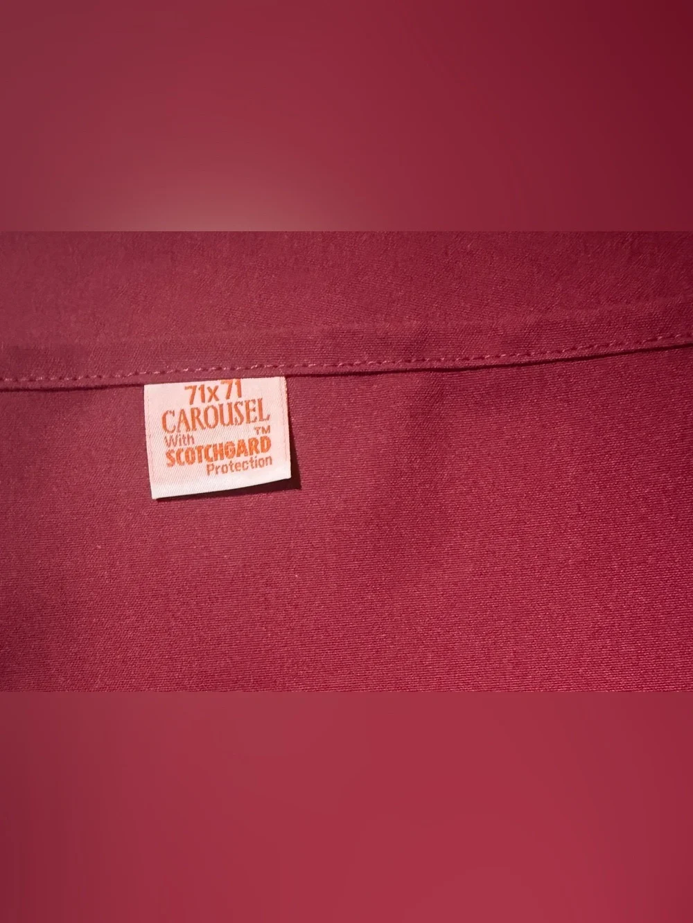 #5 Carousel Artex Burgundy Tablecloth square 71 X 71